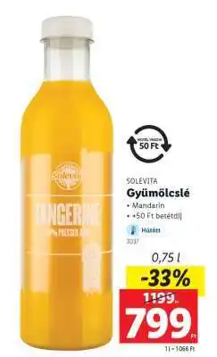 Lidl SOLEVITA Gyümölcslé ajánlat