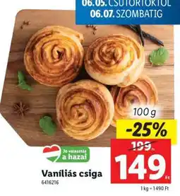Lidl Vaníliás csiga ajánlat