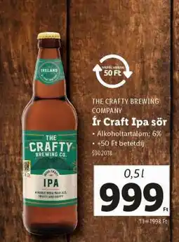Lidl Ír Craft Ipa sör ajánlat