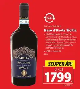Lidl Nero d’Avola Sicilia ajánlat