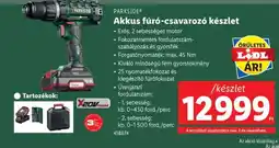 Lidl PARKSIDE Akkus fúró-csavarozó készlet ajánlat