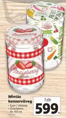 Mintás konzervüveg