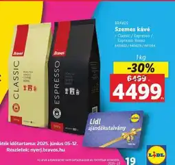 Lidl BRAVOS Szemes kávé ajánlat