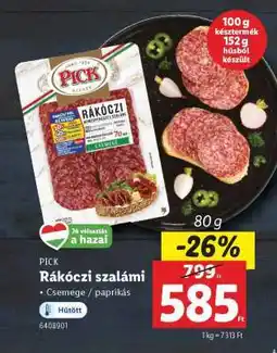 Lidl PICK Rákóczi szalámi ajánlat