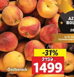 Lidl Őszibarack ajánlat