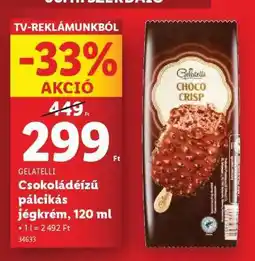 Lidl Gelatelli Csokoládéízű pálcikás jégkrém, 120 ml ajánlat