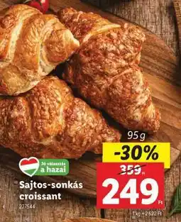 Lidl Sajtos-sonkás croissant ajánlat