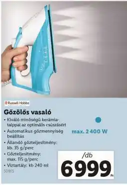 Lidl Gőzölős vasaló ajánlat