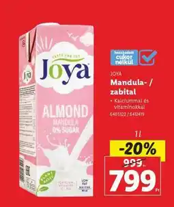 Lidl Joya Mandula-/zabital ajánlat