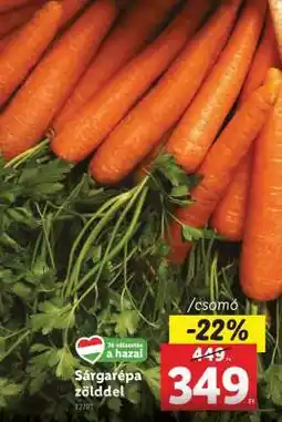 Lidl Sárgarépa zölddel ajánlat