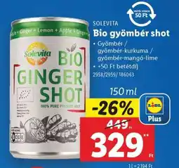 Lidl SOLEVITA Bio gyömbér shot ajánlat