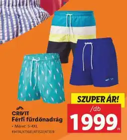Lidl CRIVIT Férfi fürdőnadrág ajánlat