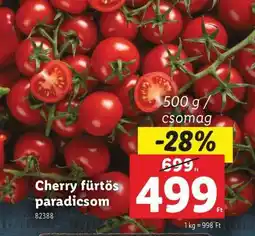 Lidl Cherry fürtös paradicsom ajánlat