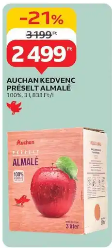 Auchan AUCHAN KEDVENC PRÉSELT ALMALÉ ajánlat