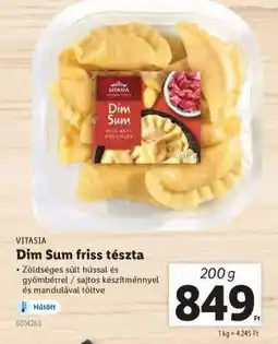 Lidl VITASIA Dim Sum friss tészta ajánlat
