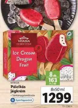 Lidl VITASIA Pálcikás jégkrém ajánlat