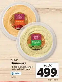 Lidl Vitasia Hummusz ajánlat