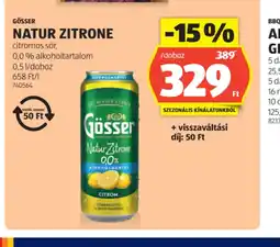 ALDI Gösser Natur Zitrone ajánlat