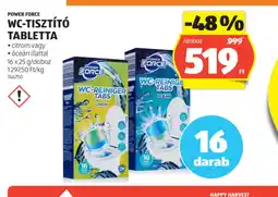ALDI Power Force WC-tisztít tabletta ajánlat