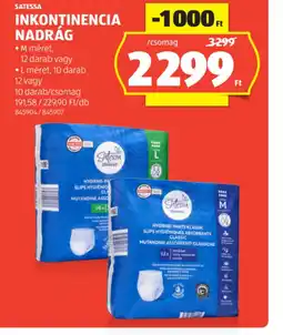 ALDI Satessa Incontinentia Nadrág ajánlat
