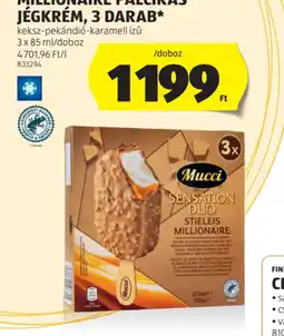 ALDI Mucci Millionaire Pálcikás Jégkrém ajánlat