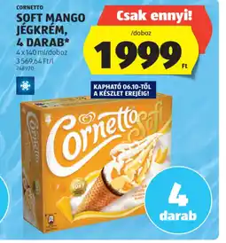 ALDI Cornetto Soft Mango Jégkrém ajánlat