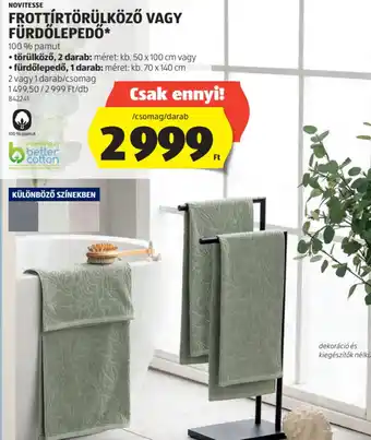 ALDI Novitesse Frottírtörülköző vagy Fürdőlepedő ajánlat