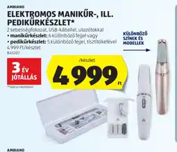 ALDI Ambiand Elektromos manikűr-, ill. pedikűrkészlet ajánlat