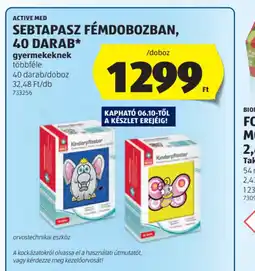ALDI Active Med Sebtapasz fémdobozban ajánlat