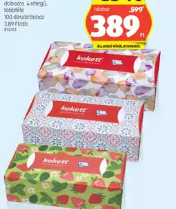 Kokett Papír Zsebkendő
