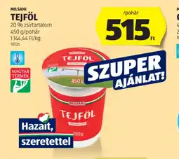 ALDI Milsani Tejfol ajánlat