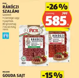 ALDI Pick Rákczi Szalámi ajánlat