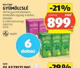 ALDI Rio D'Oro Gyümölcslé ajánlat