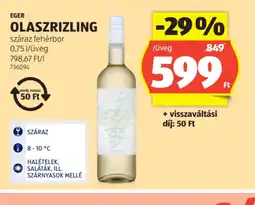 ALDI Eger Olaszrizling ajánlat