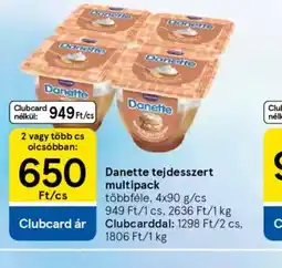 Tesco Danette tejdesszert multipack ajánlat