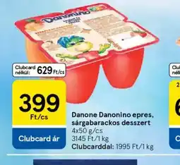 Tesco Danone Danonino epres, sárgabarackos desszert ajánlat