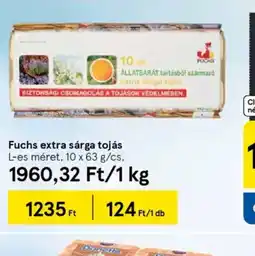 Tesco Fuchs extra sárga tojás ajánlat