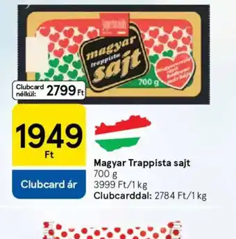 Tesco Magyar Trappista sajt ajánlat