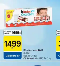 Tesco Kinder csokoládé ajánlat