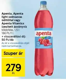Tesco Apenta, Apenta light szénsavas üdítőital vagy Apenta Vitamix ízesített ásványvíz ajánlat