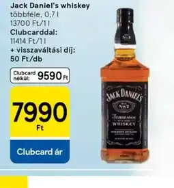 Tesco Jack Daniel's whiskey ajánlat