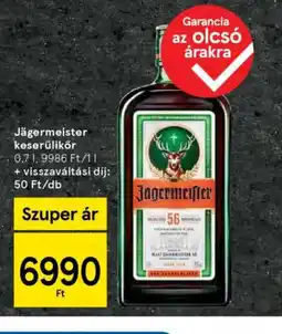 Tesco Jägermeister keserűlikőr ajánlat