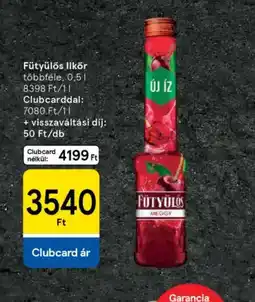 Tesco Fütyülős likőr ajánlat