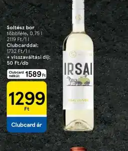 Tesco Soltész bor ajánlat