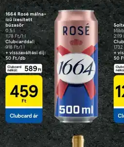 Tesco 1664 Rosé málna ízű ízesített búzasör ajánlat