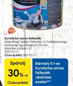 Tesco Eurofarbe színes falfesték ajánlat