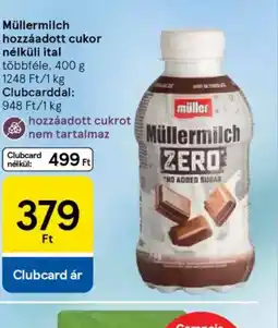 Tesco Müllermilch hozzáadott cukor nélküli ital ajánlat