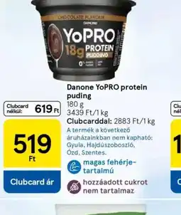 Tesco Danone YoPRO protein pudding ajánlat