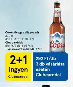 Coors üveges világos sör