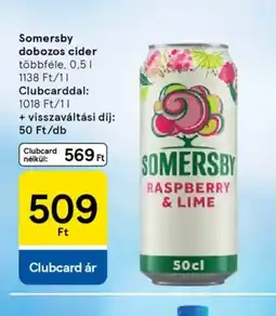 Tesco Somersby dobozos cider ajánlat